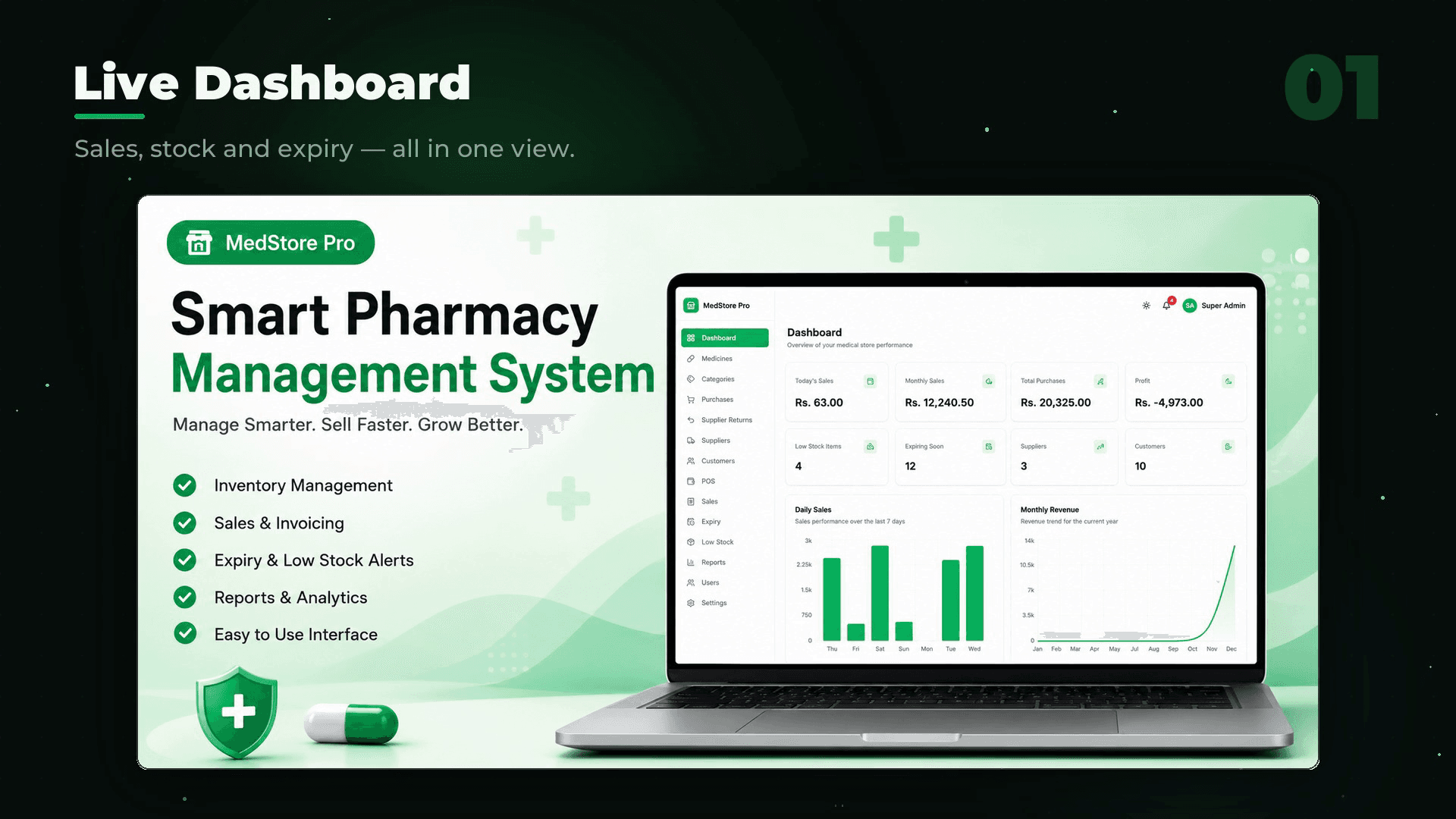 MedStore Pro - Smart Pharmacy Management System