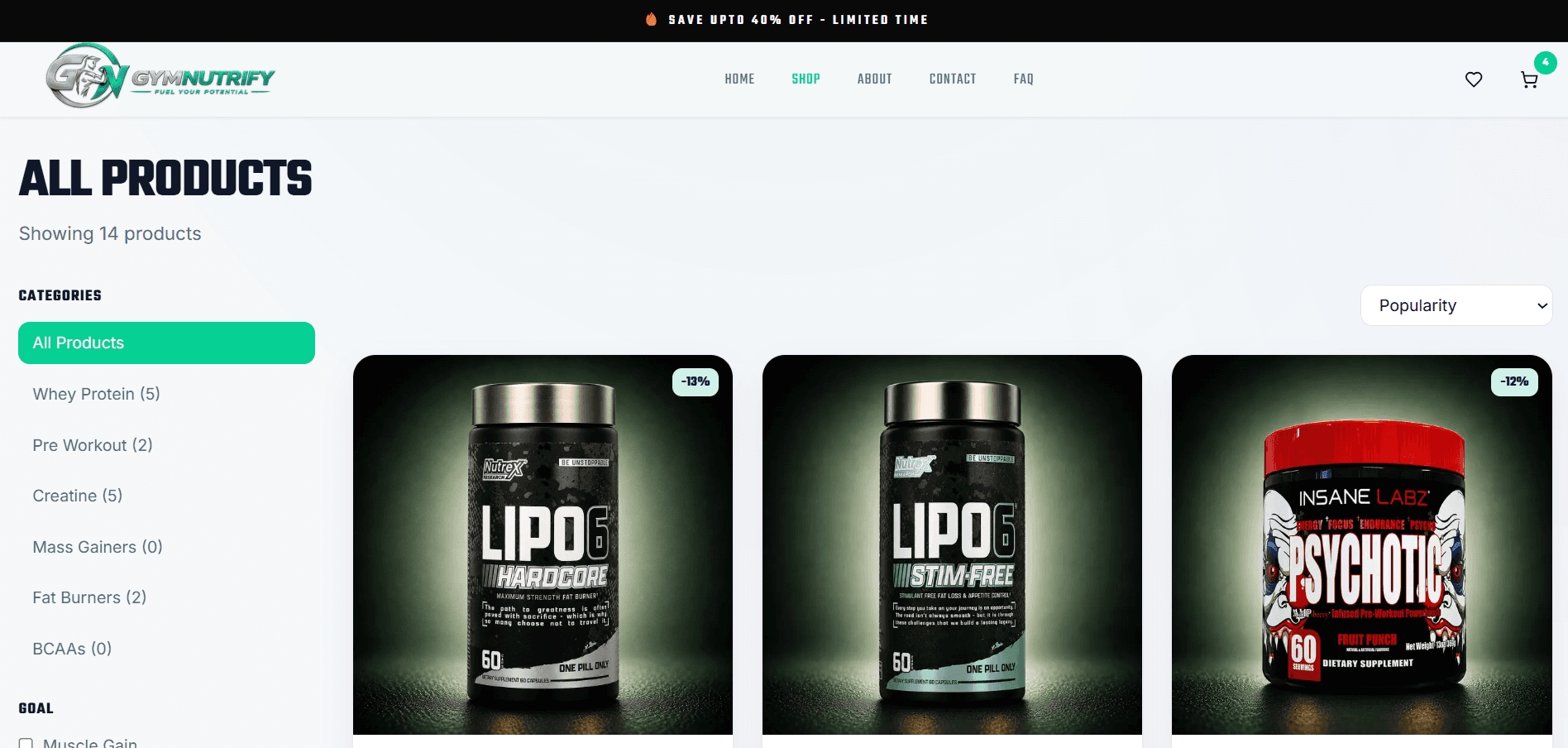 GymNutrify - Gym Products E-Commerce Platform detail 3