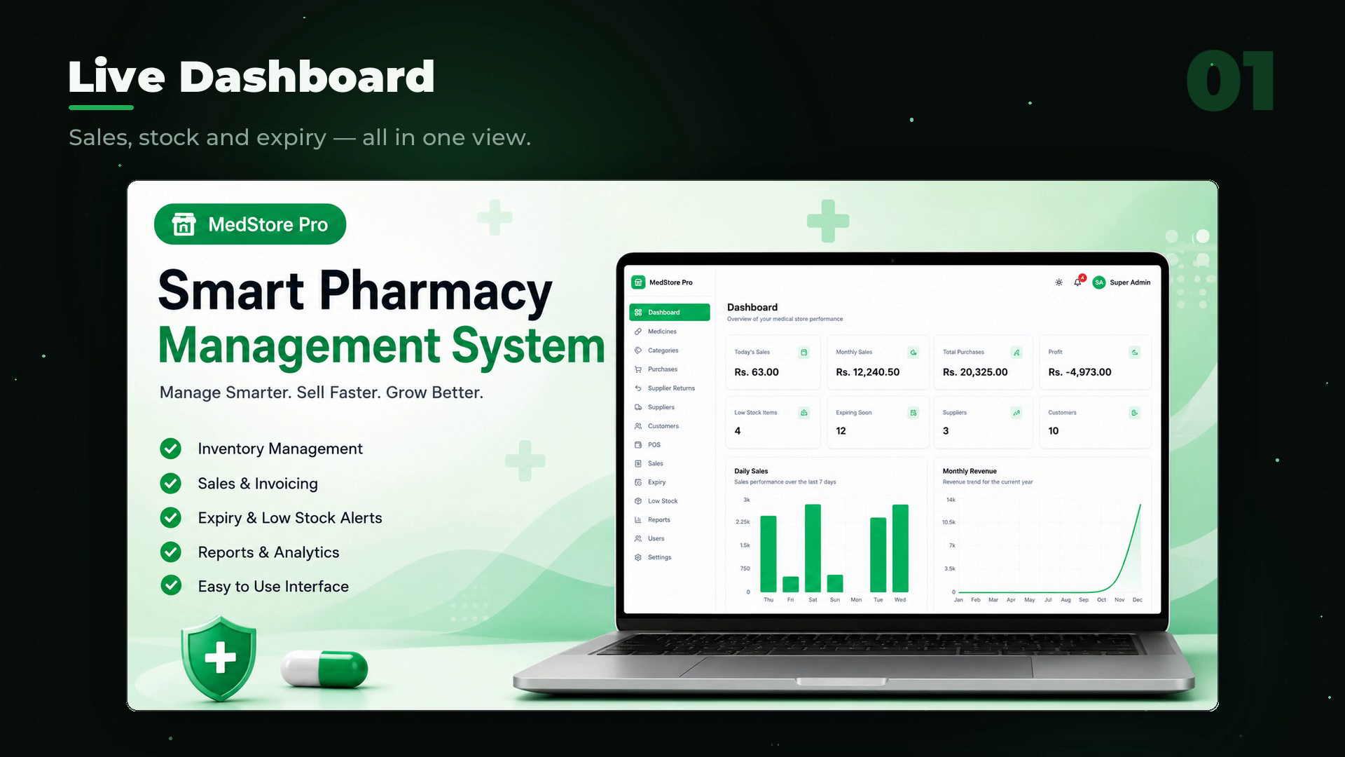 MedStore Pro - Smart Pharmacy Management System