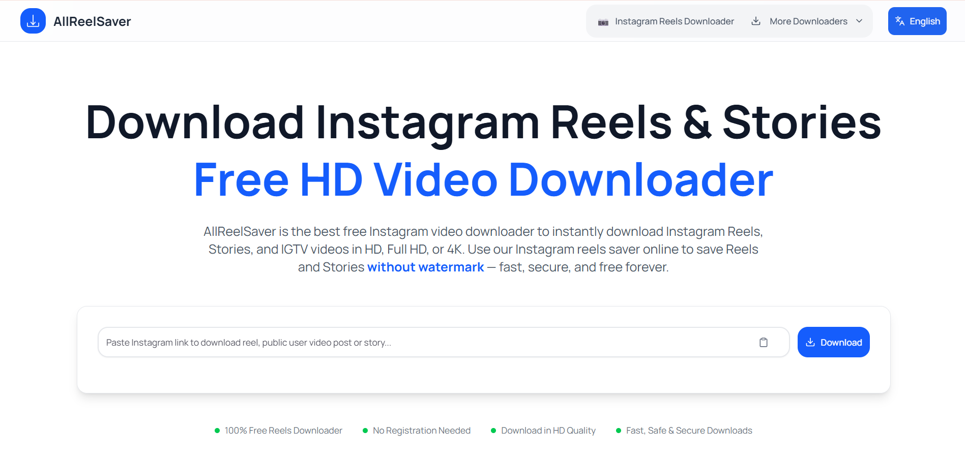 AllReelSaver - Social Media Video Downloader Platform